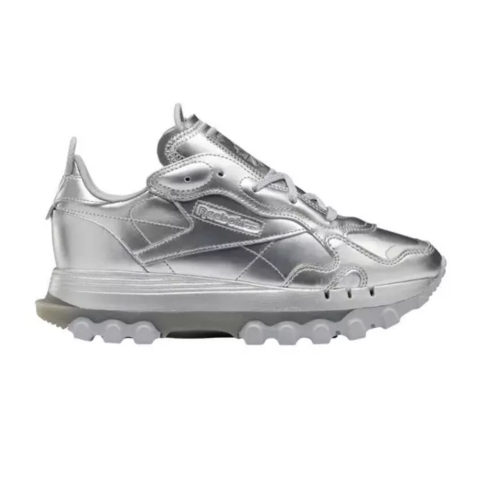 Cardi B Metallic Silver Sneakers